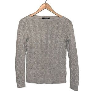 Lauren Ralph Lauren long sleeve knitted sweater women’s size small gray
